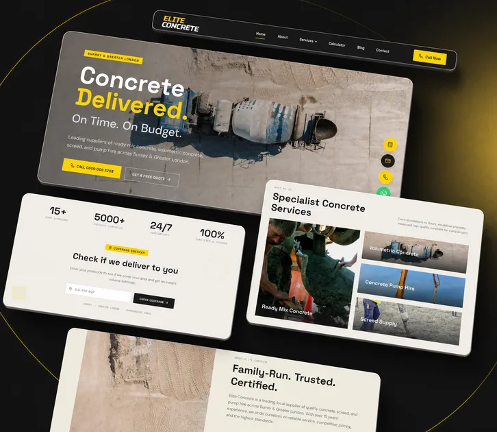 Elite Concrete website