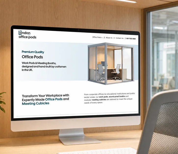 London Office Pods website